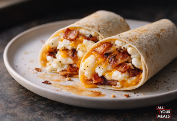 Egg White, Cheese and Bacon Breakfast Wrap