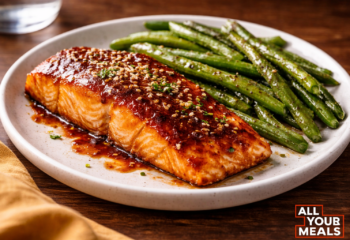(Lean N Green) Honey BBQ Glazed Salmon (GF,DF)