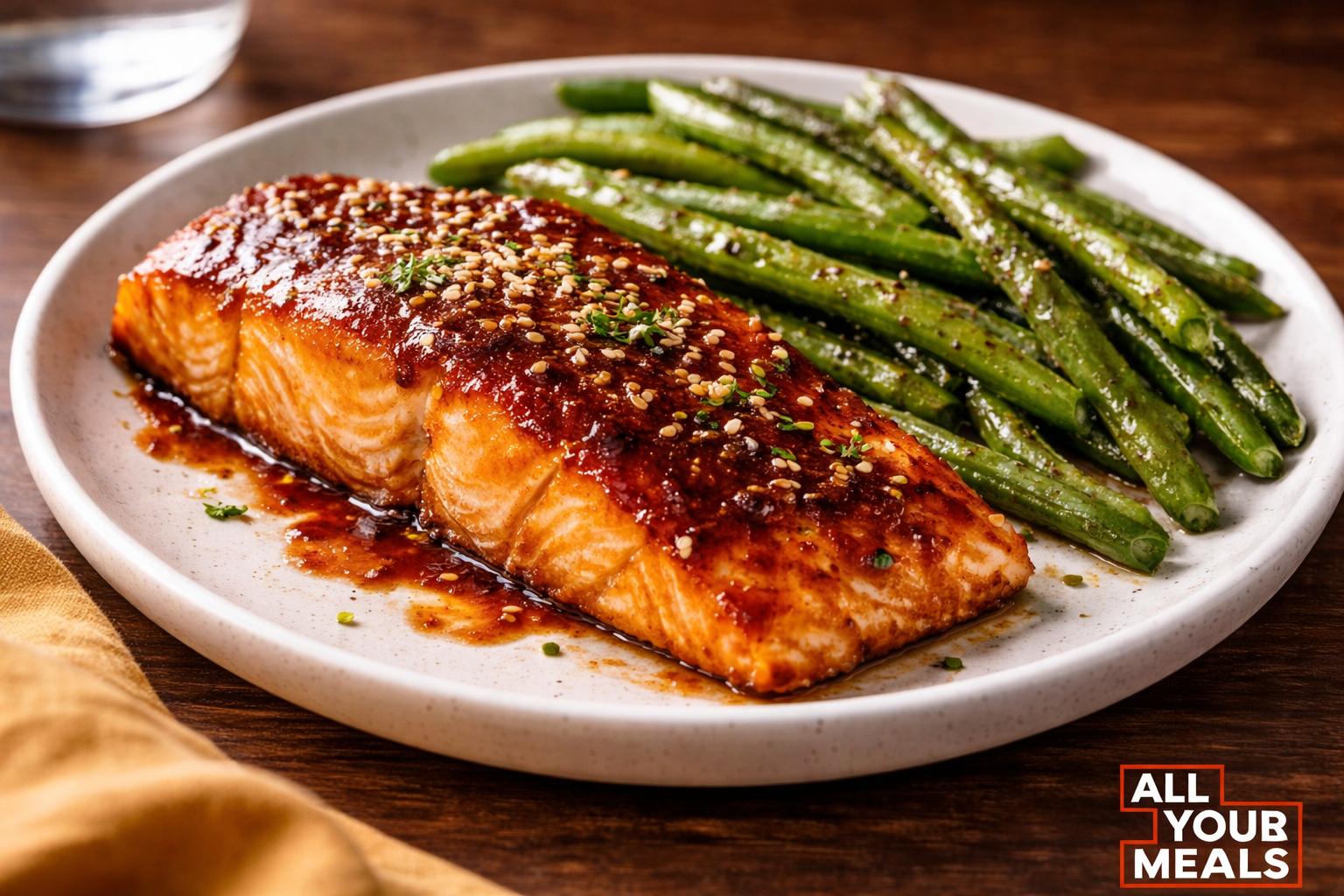 (Lean N Green) Honey BBQ Glazed Salmon (GF,DF)