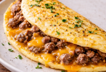 Turkey Sausage and Cheese Breakfast Omelet (GF)